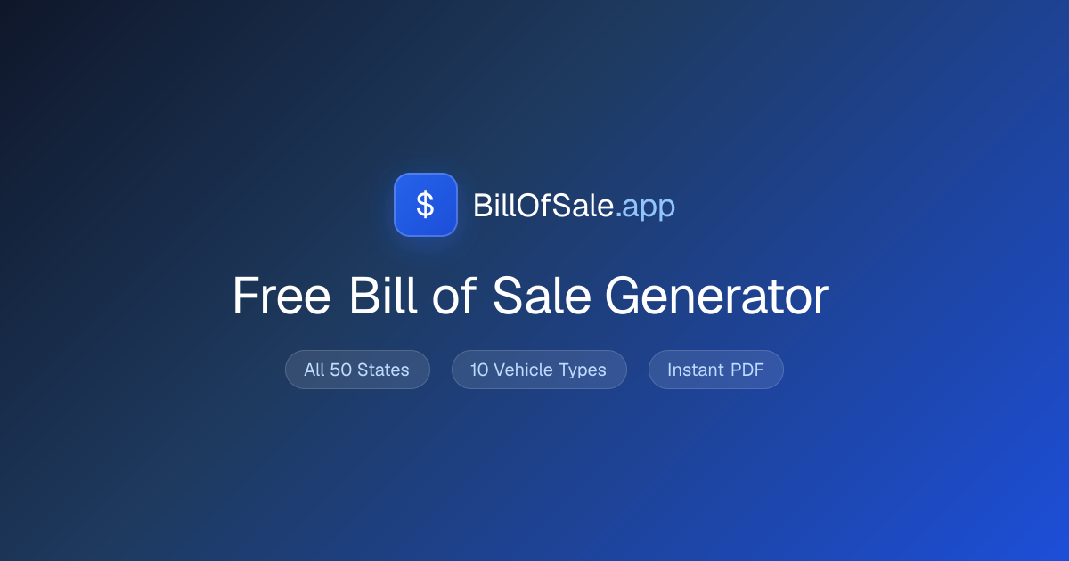 BillOfSale.app screenshot 1 of 1